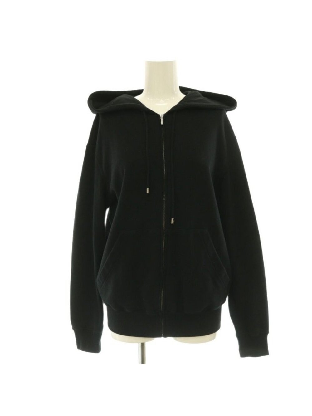 Chanel Coco Graffiti Logo Zip Up Hoodie Cotton S Black
